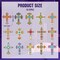 15 Pcs Easter Cross Diamond Painting Keychains, Christian Jesus Diamond Art Keychain Religious Painting Key Chains DIY Art Ornaments Key Rings for Vacation Bible School Adults Kids Decor